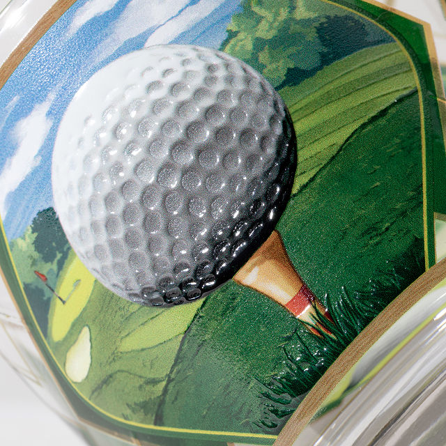 Textured Golf Ball Glass