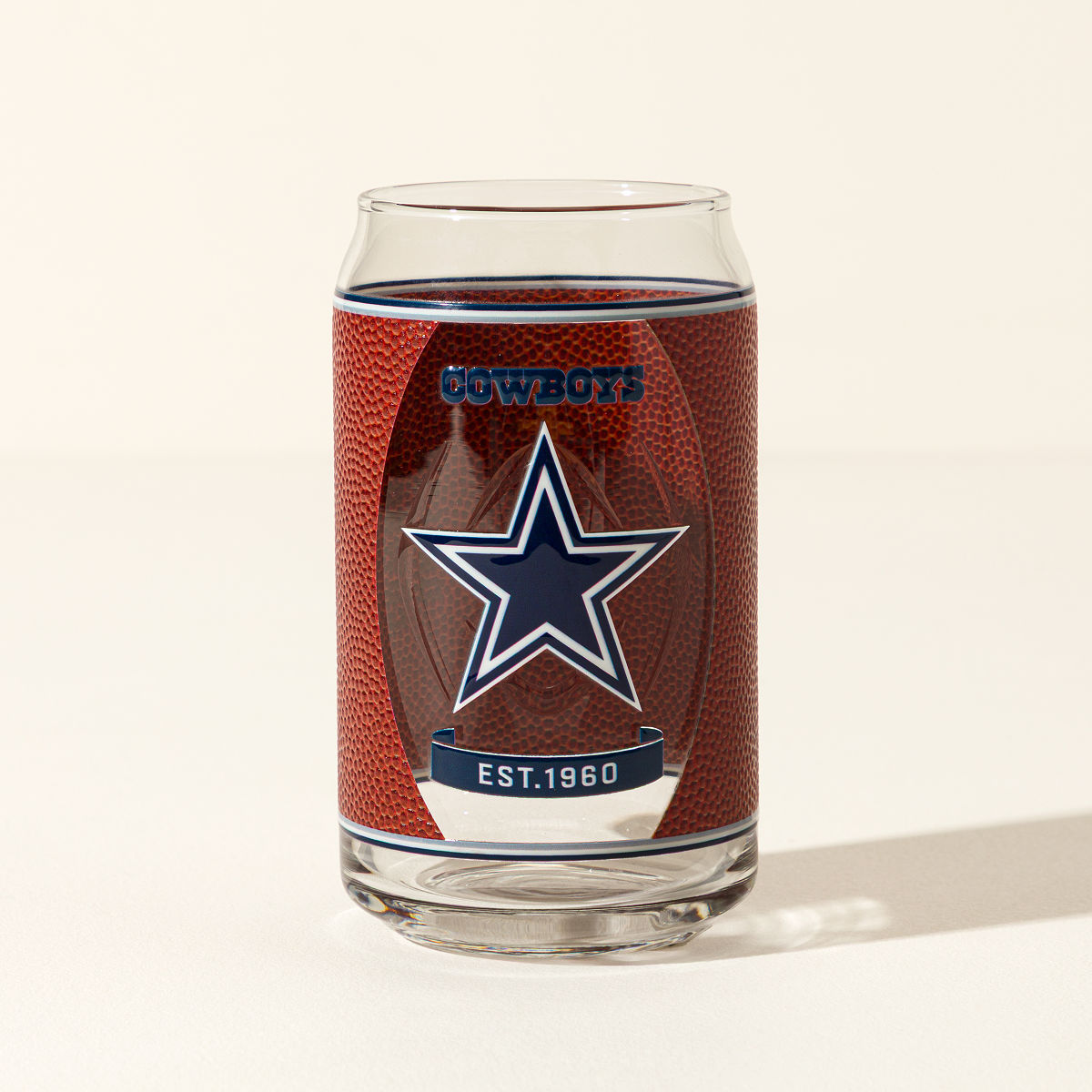 NFL Touchdown Football Glass - Dallas Cowboys