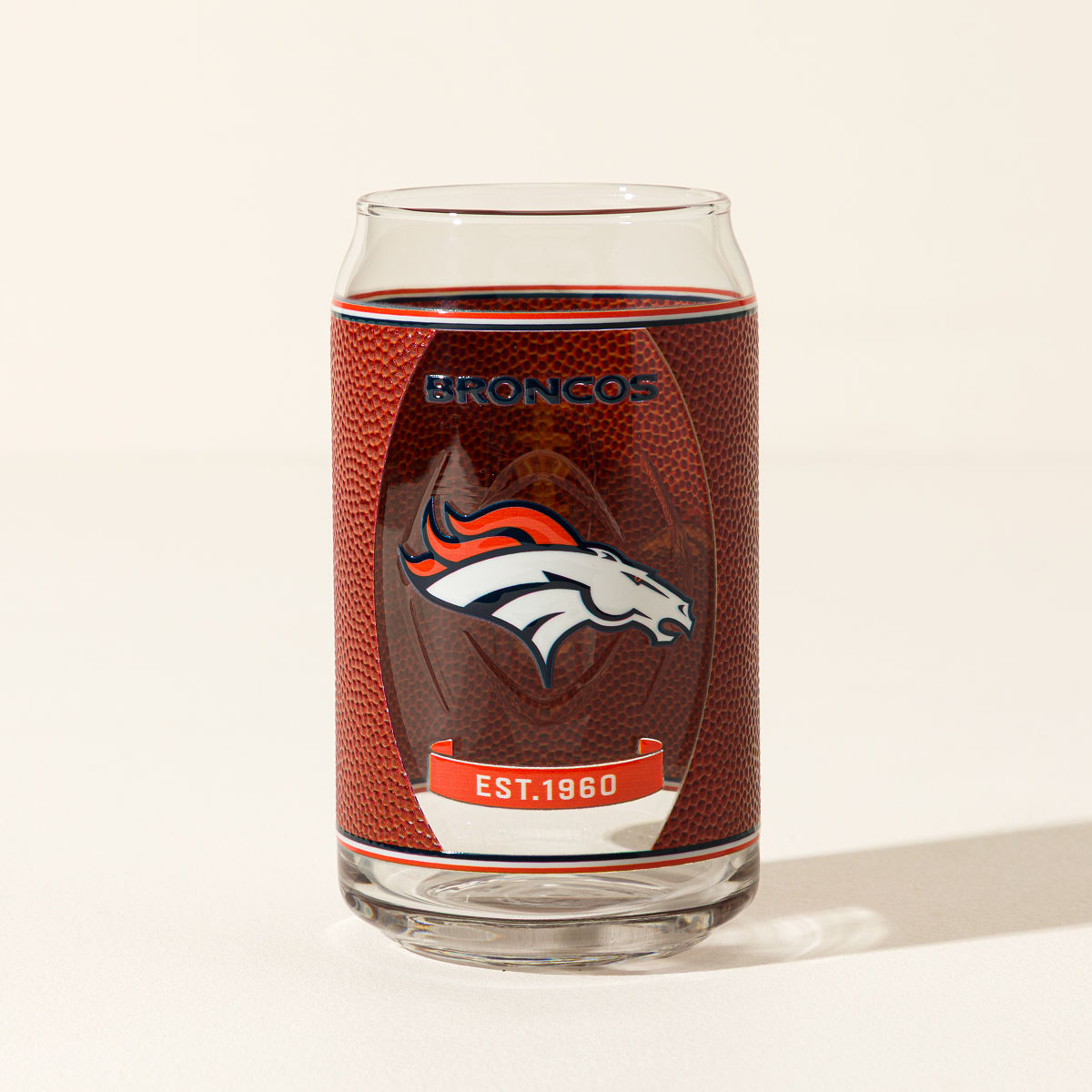 NFL Touchdown Football Glass - Denver Broncos