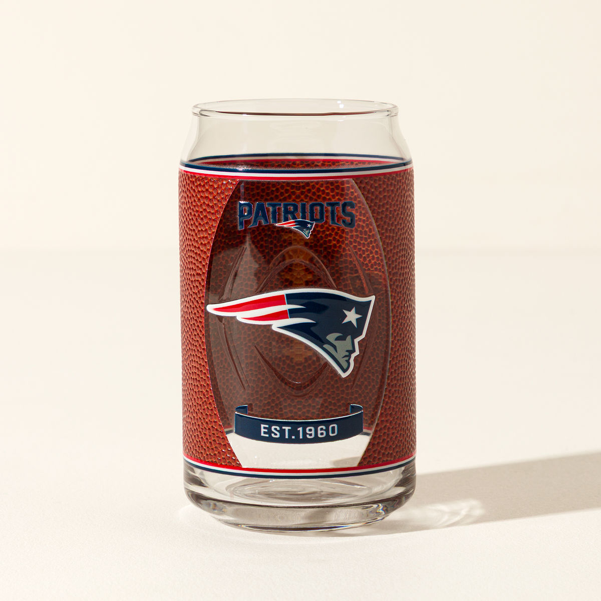 NFL Touchdown Football Glass - New England Patriots