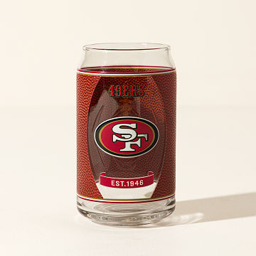 NFL Touchdown Football Glass