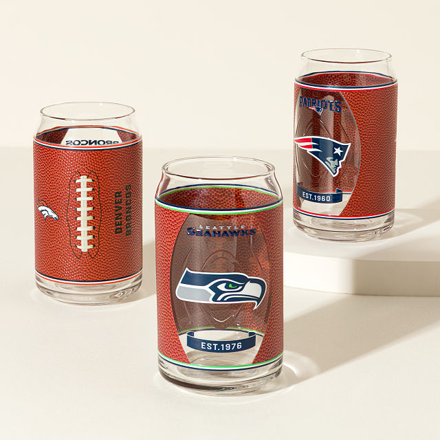 NFL Touchdown Football Glass