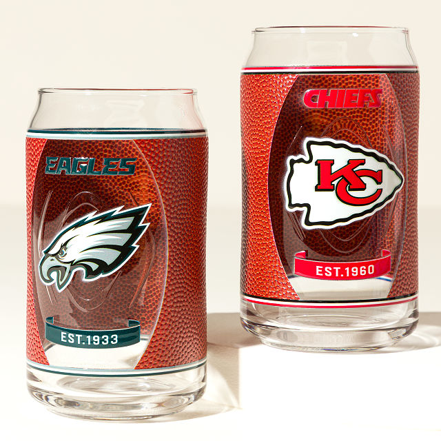 NFL Touchdown Football Glass