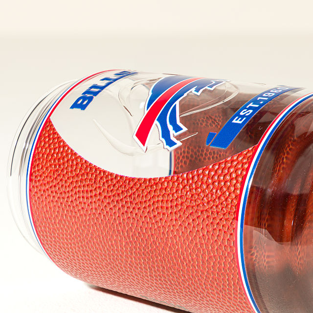 NFL Touchdown Football Glass