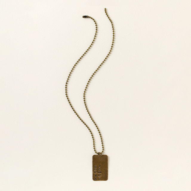 Hand-Stamped Men's Dog Tag Necklace