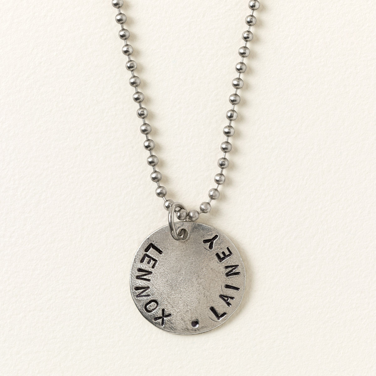 Hand-Stamped Men's Disc Necklace