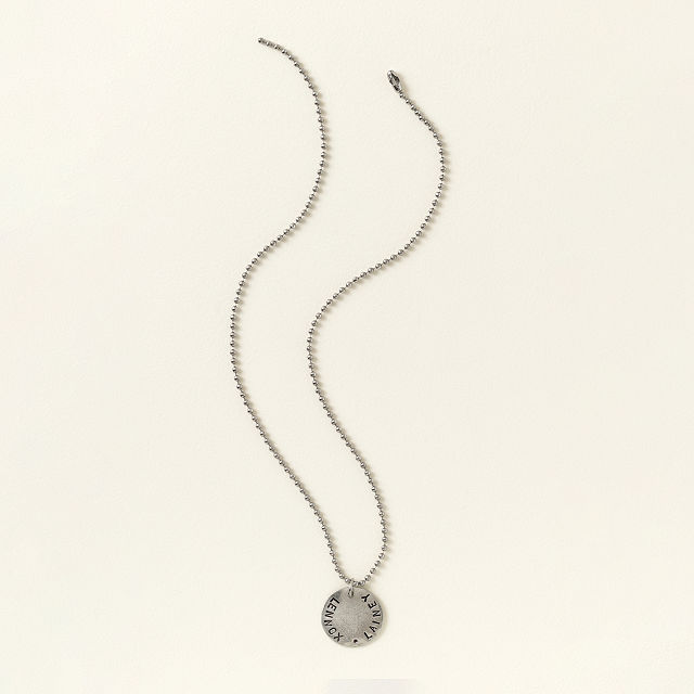 Hand-Stamped Men's Disc Necklace