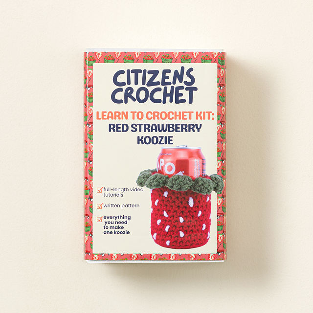 Crochet Strawberry Coozie DIY Kit
