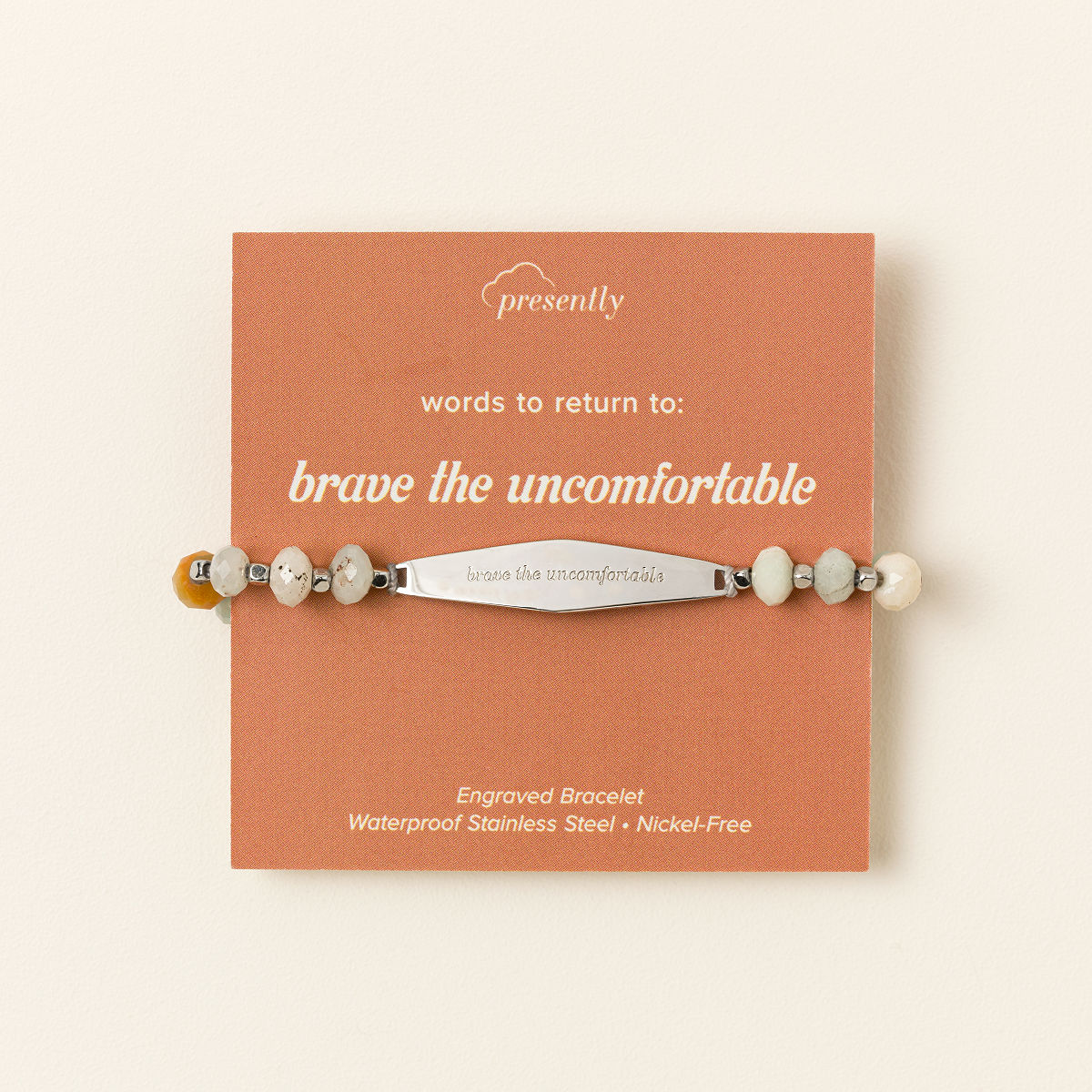 Anxiety Calming Mantra Bracelet - Brave the Uncomfortable