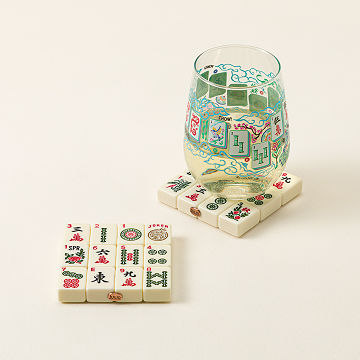 Repurposed Mahjong Tile Coasters