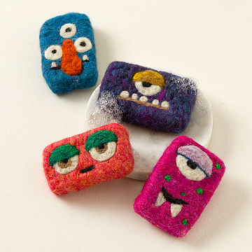 One-of-a-Kind Mystery Monster Felted Soap
