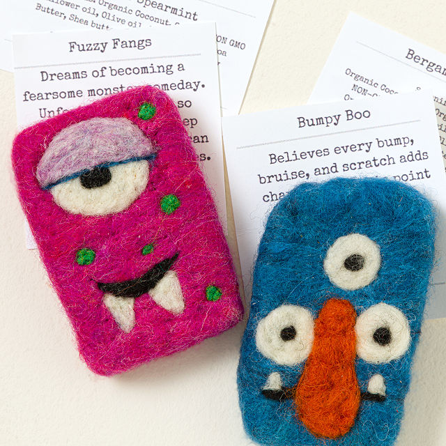 One-of-a-Kind Mystery Monster Felted Soap