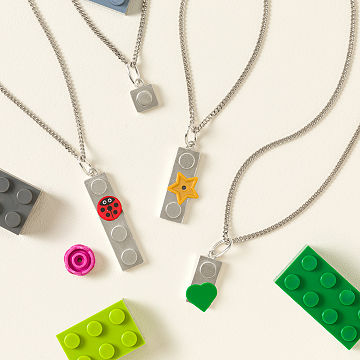 Sterling Silver Brick Plate Necklace