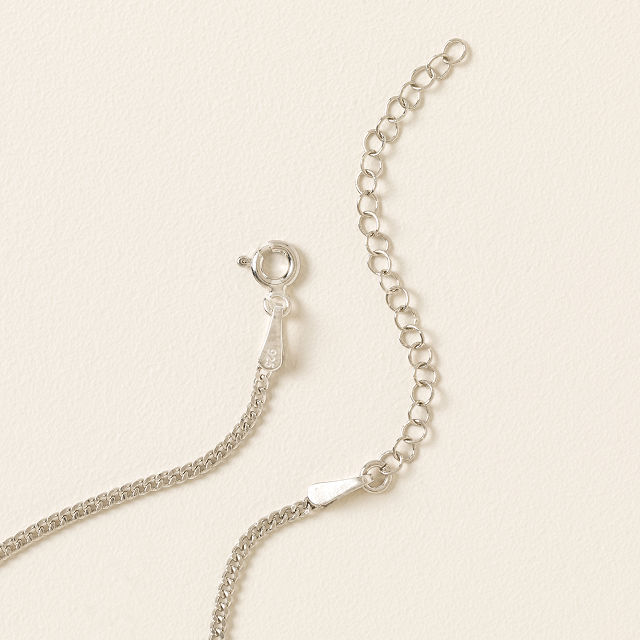 Sterling Silver Brick Plate Necklace