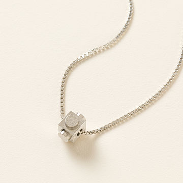 Sterling Silver Brick Necklace