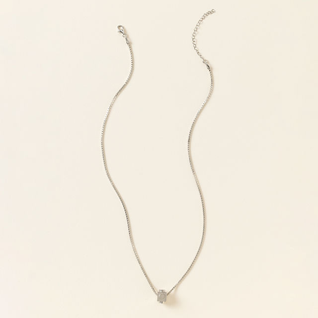 Sterling Silver Brick Necklace