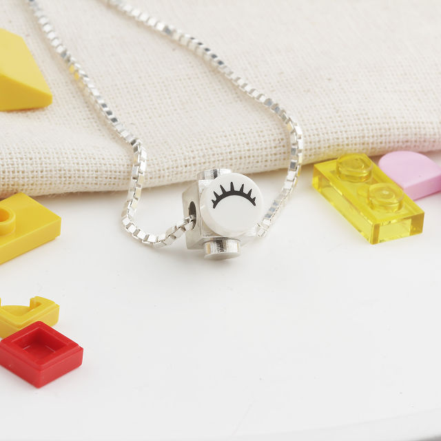 Sterling Silver Brick Necklace