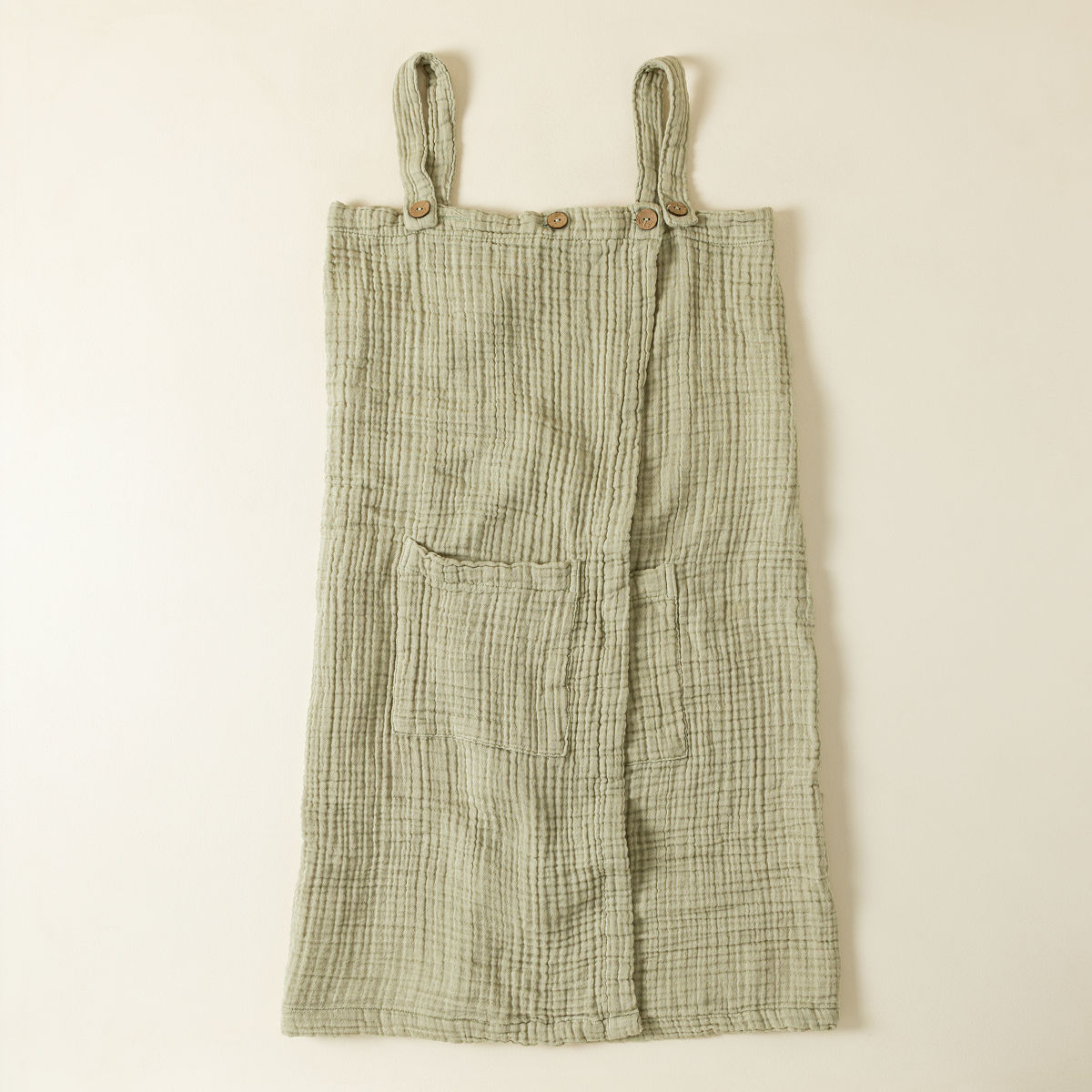 Lightweight Turkish Cotton Spa Dress - Sage - S/M