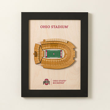College Football Stadium Sculpture Wall Art