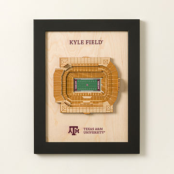 College Football Stadium Sculpture Wall Art