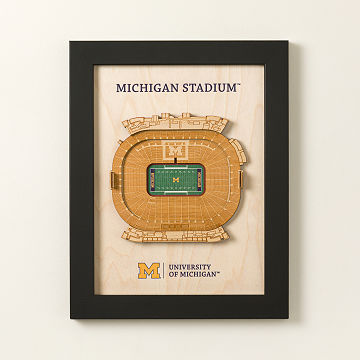 College Football Stadium Sculpture Wall Art