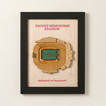 College Football Stadium Sculpture Wall Art