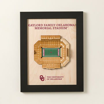 College Football Stadium Sculpture Wall Art
