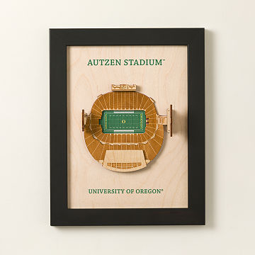 College Football Stadium Sculpture Wall Art