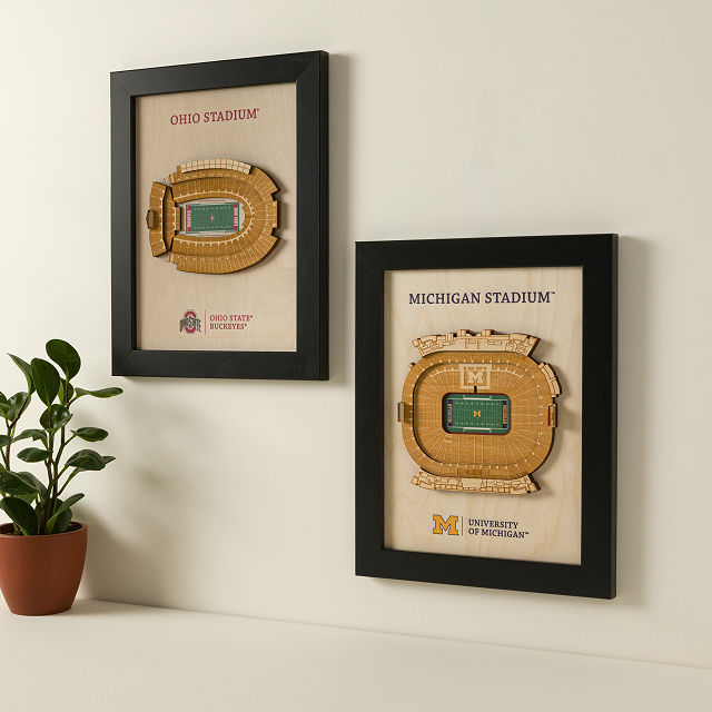 College Football Stadium Sculpture Wall Art