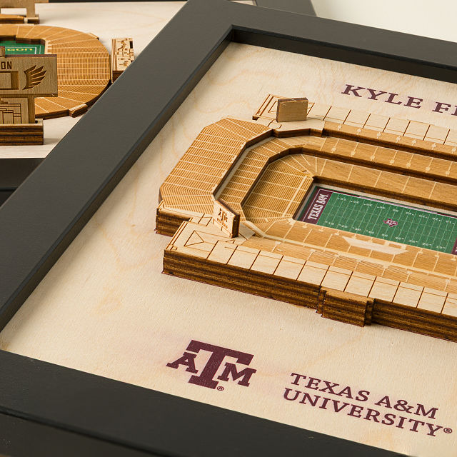 College Football Stadium Sculpture Wall Art