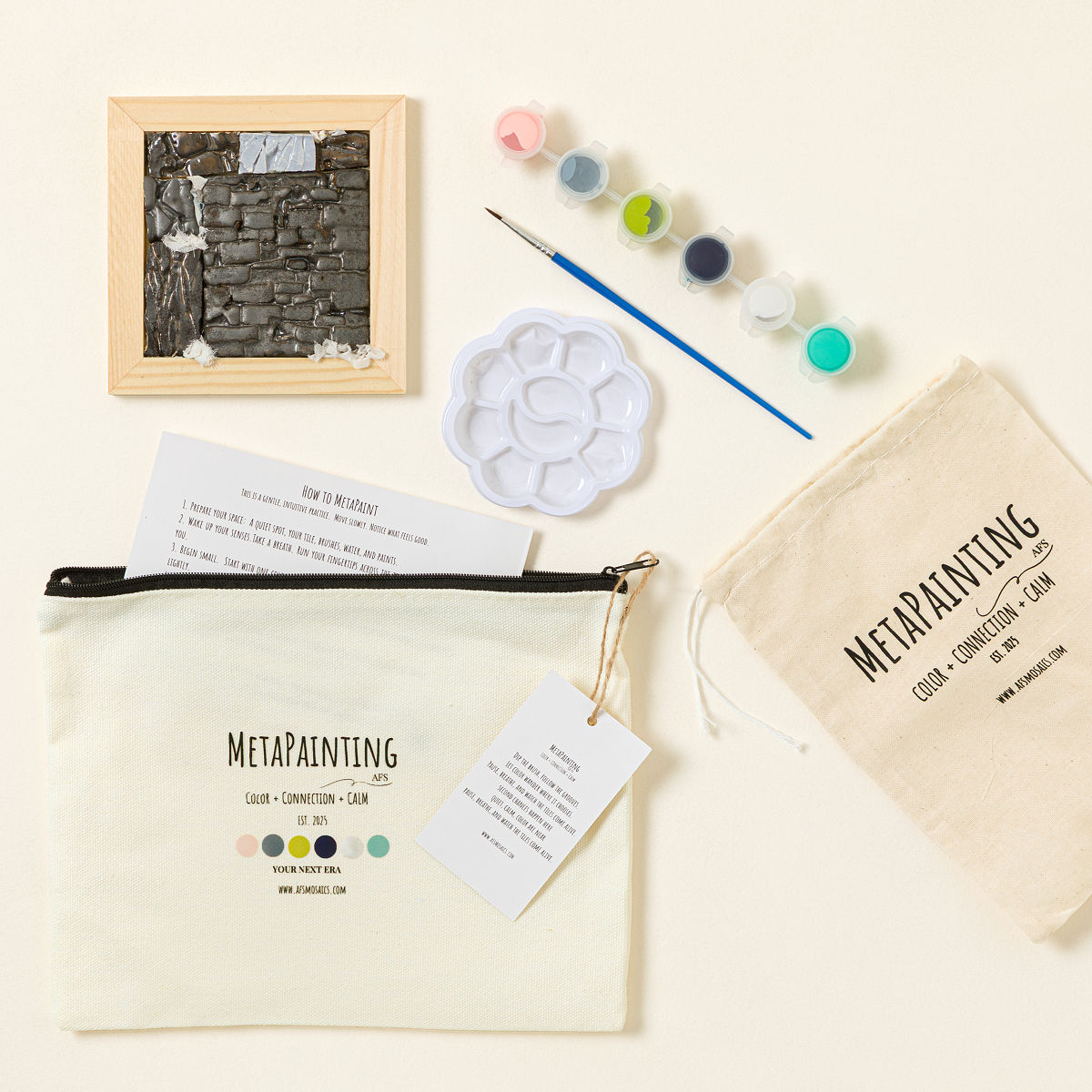 Metapainting - Mindfulness Painting Tile Kit - Your Next Era - Cool Tones