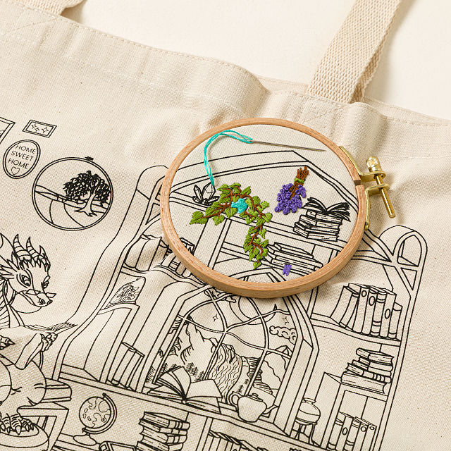 Stitch At Your Own Pace Book Dragon Tote