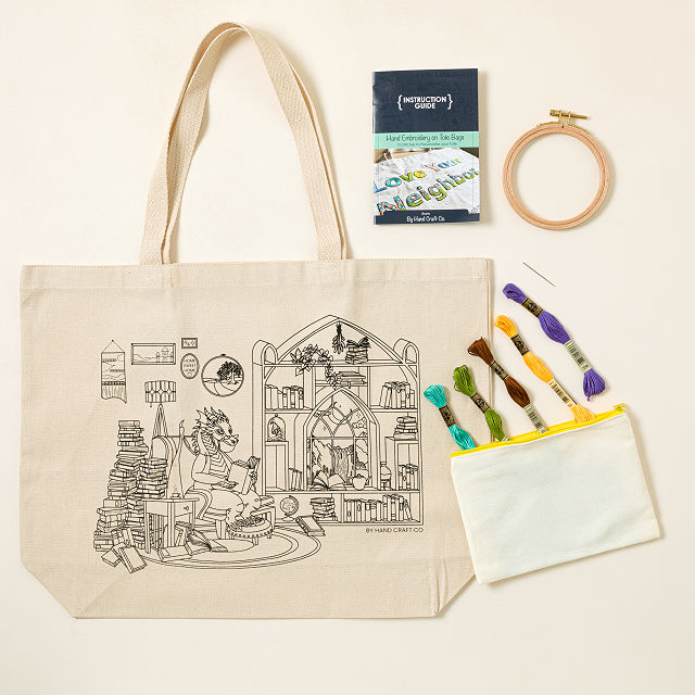 Stitch At Your Own Pace Book Dragon Tote