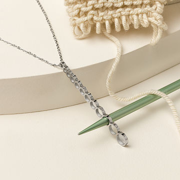 Knitter's Needle Gauge Necklace