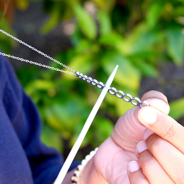 Knitter's Needle Gauge Necklace