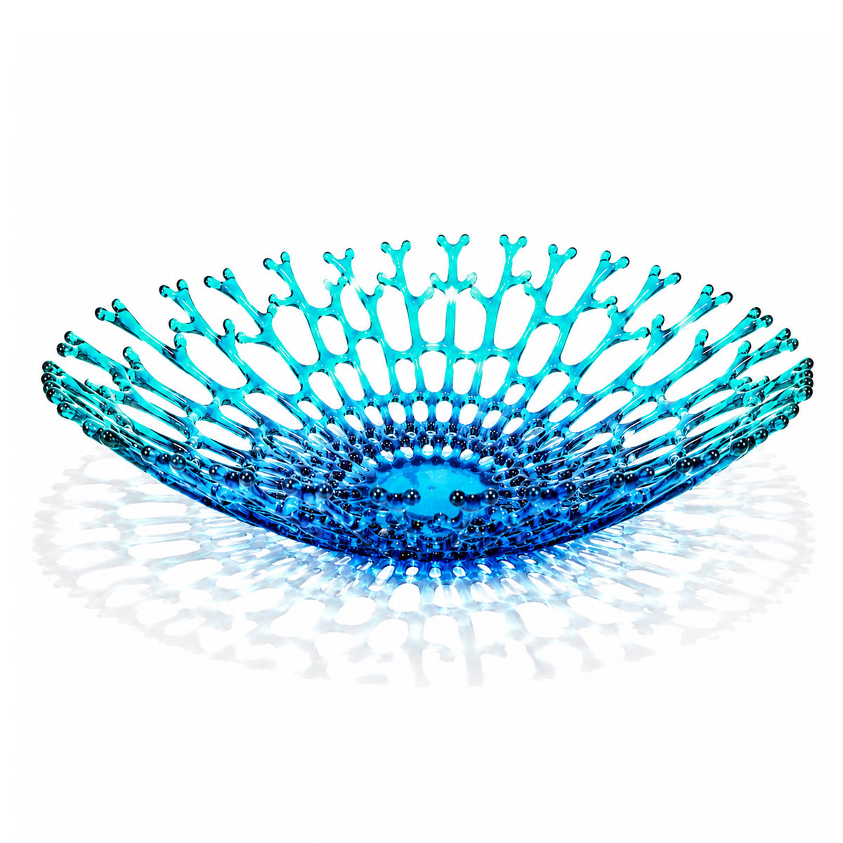 Handmade Glass Coral Fruit Bowl - Florida Keys