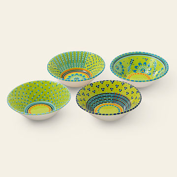 South African Hand-Painted Bowls - Set of 4