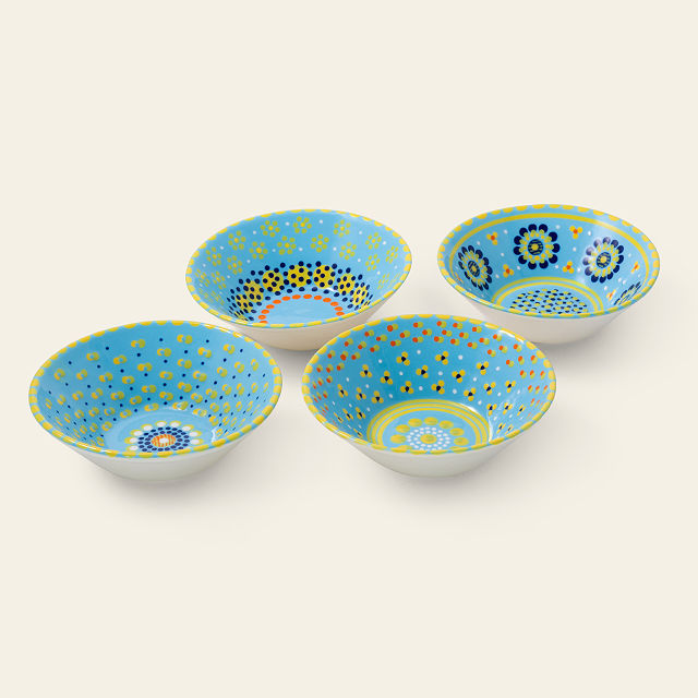 South African Hand-Painted Bowls - Set of 4