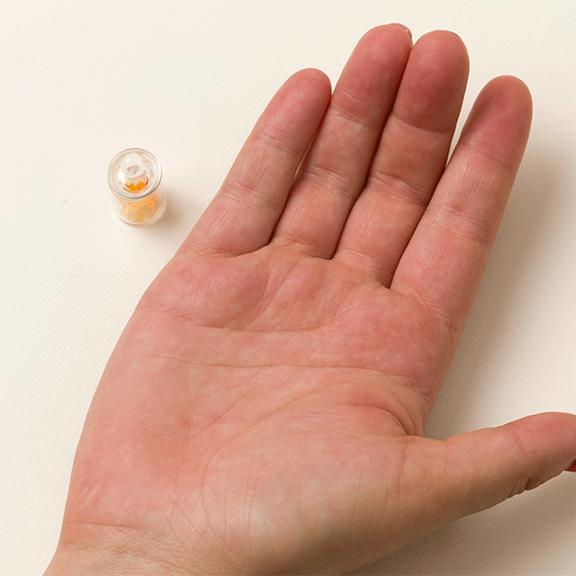 Tiny Glass Jar of Fidgety Gummy Bears