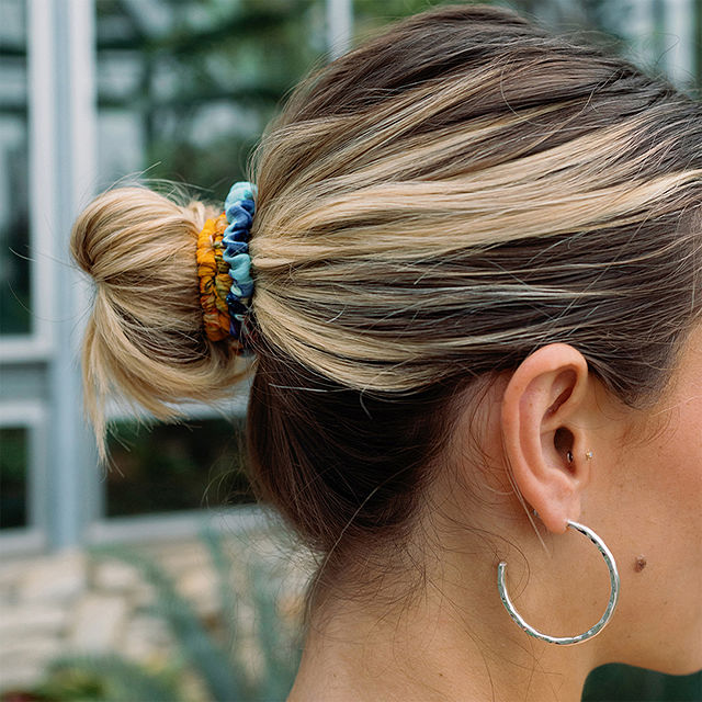 Repurposed Sari Scrunchies - Set of 5