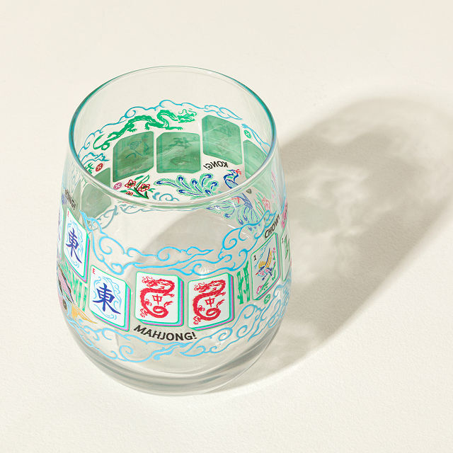 Mahjong Textured Tile Glass