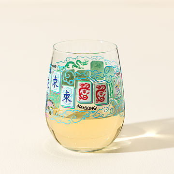 Mahjong Textured Tile Glass