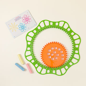 Giant Sidewalk Chalk Spirograph