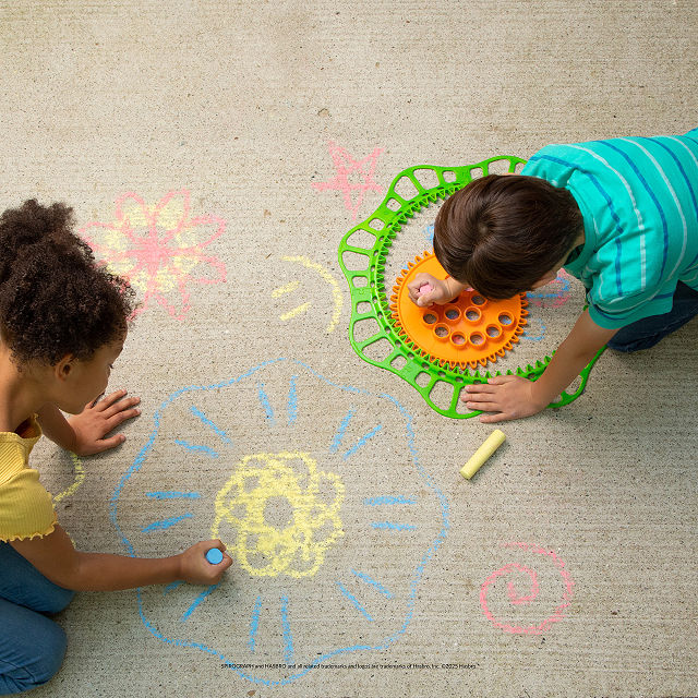 Giant Sidewalk Chalk Spirograph