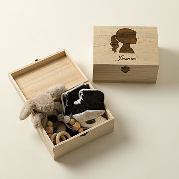 Custom Silhouette Portrait Keepsake Box