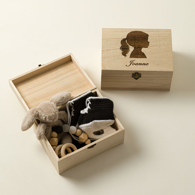 Custom Silhouette Portrait Keepsake Box