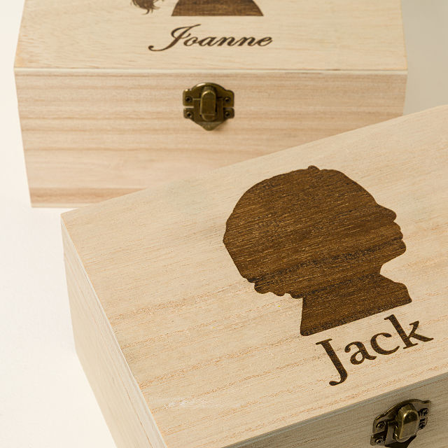 Custom Silhouette Portrait Keepsake Box