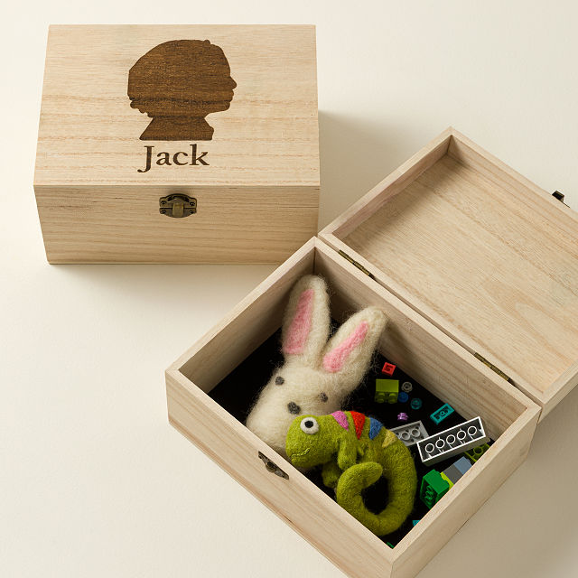 Custom Silhouette Portrait Keepsake Box
