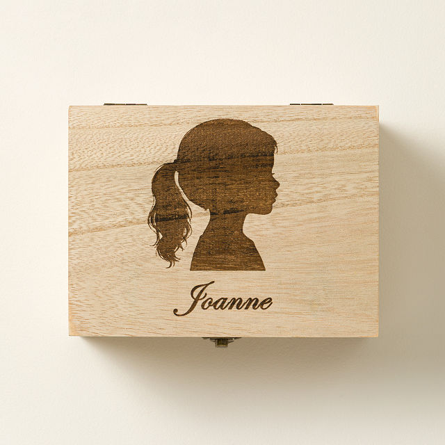 Custom Silhouette Portrait Keepsake Box