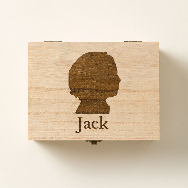 Custom Silhouette Portrait Keepsake Box